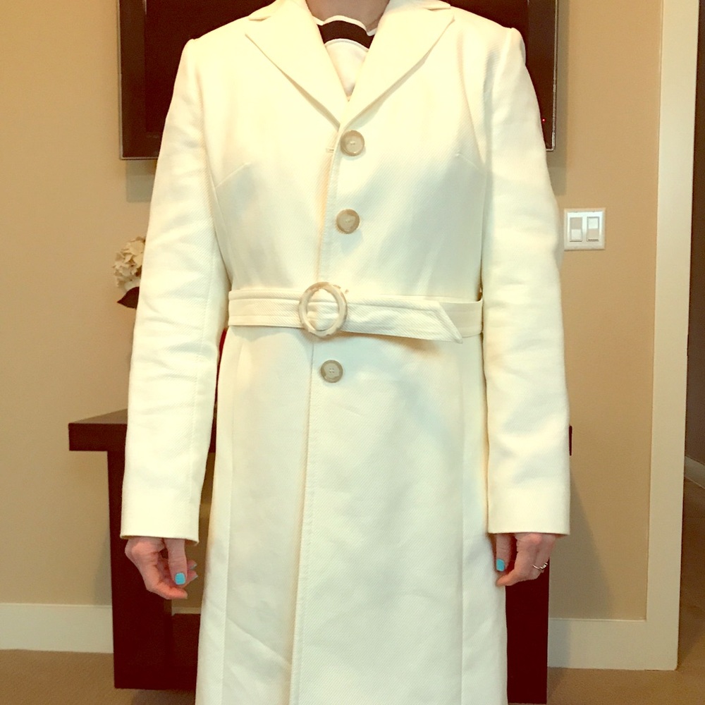 Ann Taylor white trench